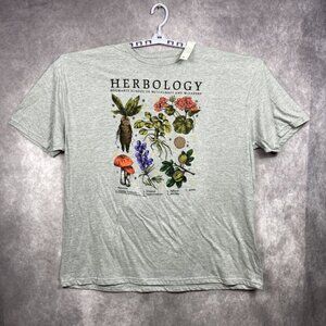 Harry Potter T-Shirt Adult 3XL Gray Short Sleeve Herbology Graphic Print